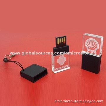Newest Crystal USB Flash Disks, 1 to 32GB Capacity